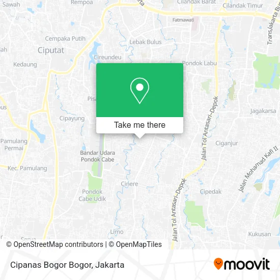 Cipanas Bogor Bogor map