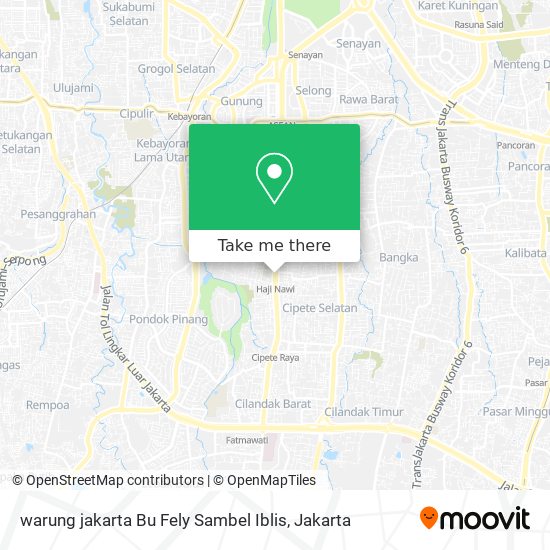warung jakarta Bu Fely Sambel Iblis map