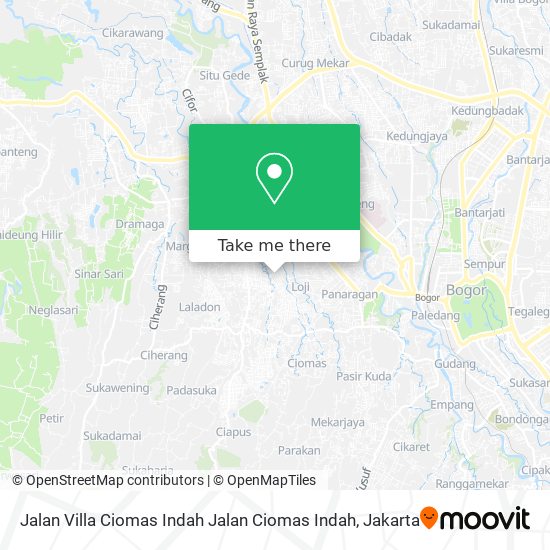 Jalan Villa Ciomas Indah Jalan Ciomas Indah map