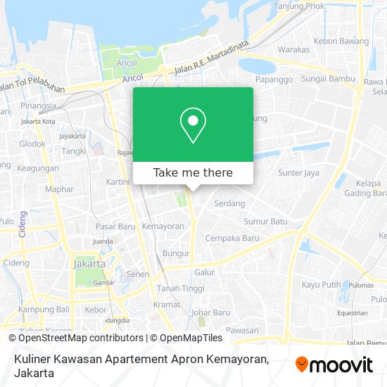 Kuliner Kawasan Apartement Apron Kemayoran map