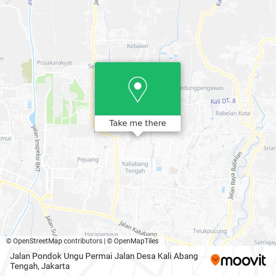 Jalan Pondok Ungu Permai Jalan Desa Kali Abang Tengah map