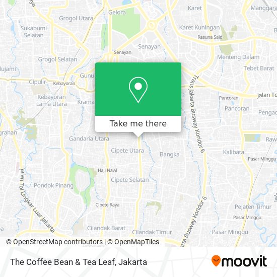 The Coffee Bean & Tea Leaf map