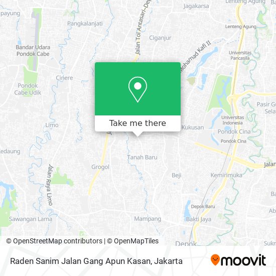 Raden Sanim Jalan Gang Apun Kasan map