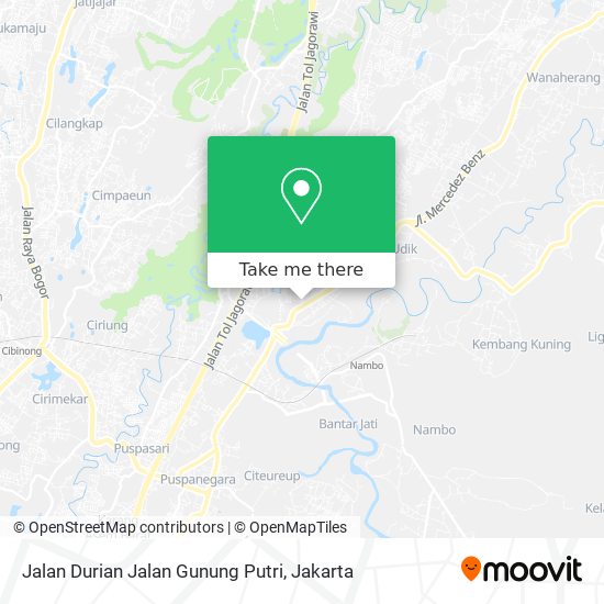 Jalan Durian Jalan Gunung Putri map