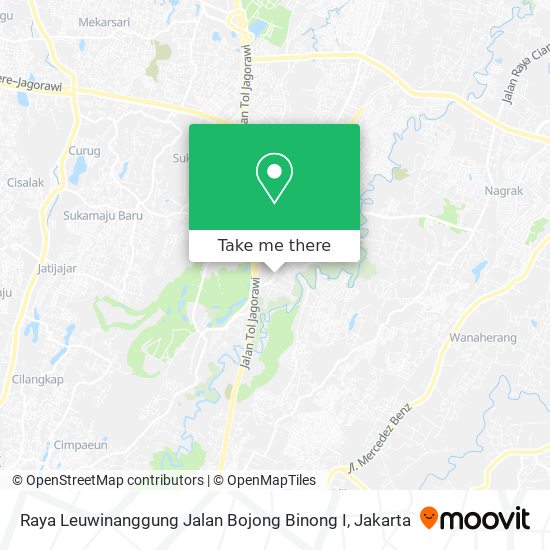 Raya Leuwinanggung Jalan Bojong Binong I map