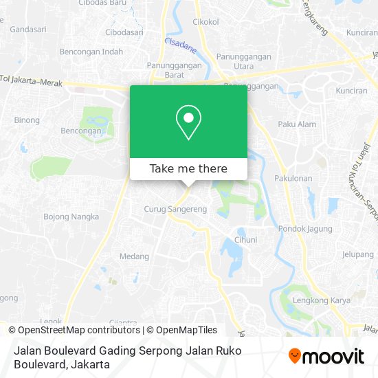 Jalan Boulevard Gading Serpong Jalan Ruko Boulevard map