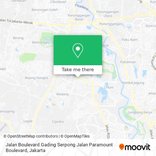 Jalan Boulevard Gading Serpong Jalan Paramount Boulevard map