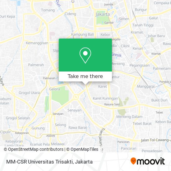 MM-CSR Universitas Trisakti map