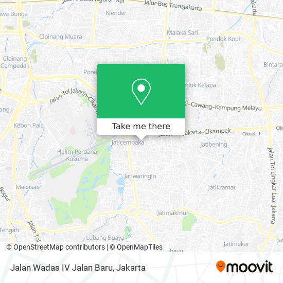 Jalan Wadas IV Jalan Baru map