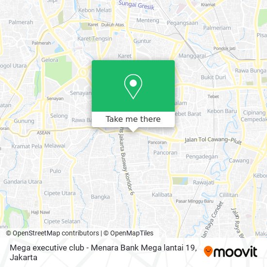 Mega executive club - Menara Bank Mega lantai 19 map