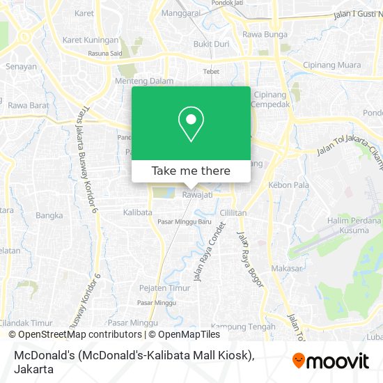 McDonald's (McDonald's-Kalibata Mall Kiosk) map