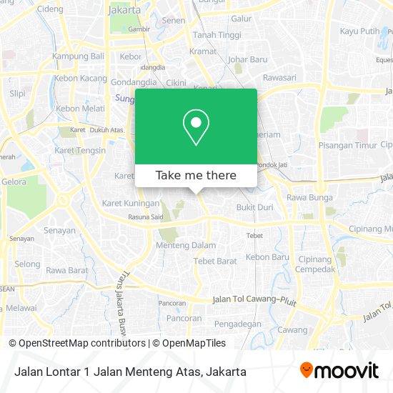 Jalan Lontar 1 Jalan Menteng Atas map