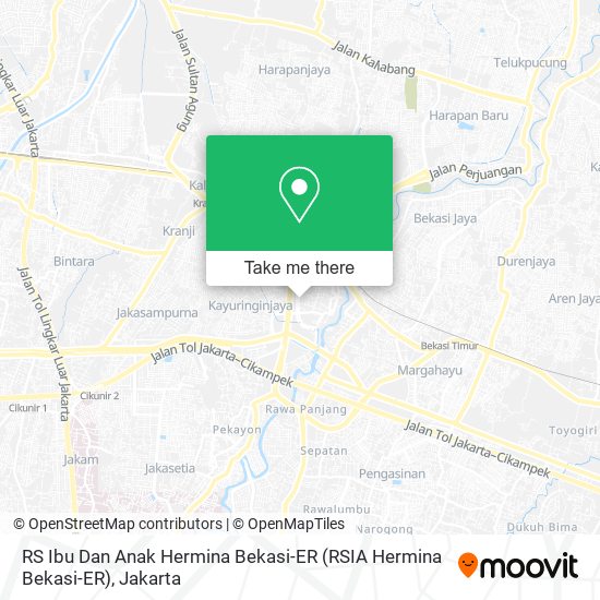 RS Ibu Dan Anak Hermina Bekasi-ER (RSIA Hermina Bekasi-ER) map