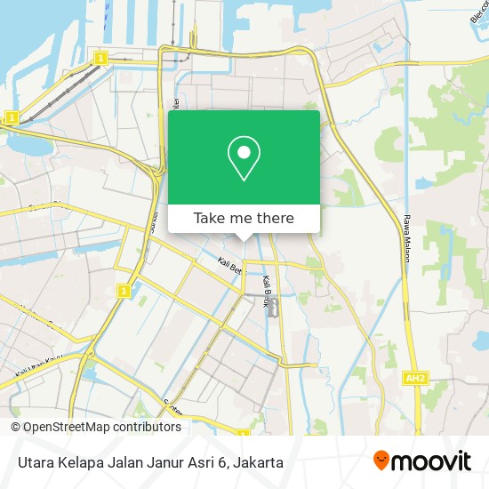 Utara Kelapa Jalan Janur Asri 6 map