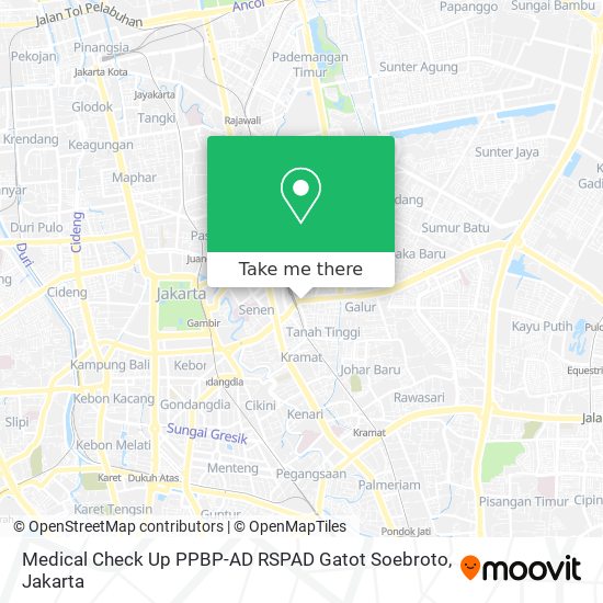 Medical Check Up PPBP-AD RSPAD Gatot Soebroto map