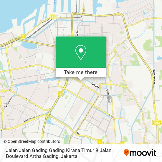 Jalan Jalan Gading Gading Kirana Timur 9 Jalan Boulevard Artha Gading map