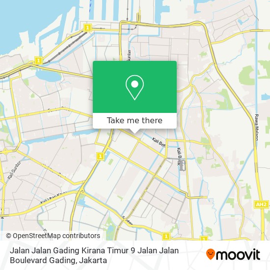 Jalan Jalan Gading Kirana Timur 9 Jalan Jalan Boulevard Gading map