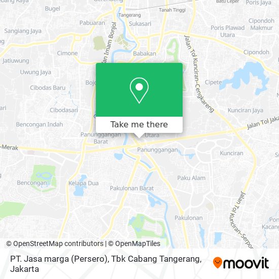 PT. Jasa marga (Persero), Tbk Cabang Tangerang map