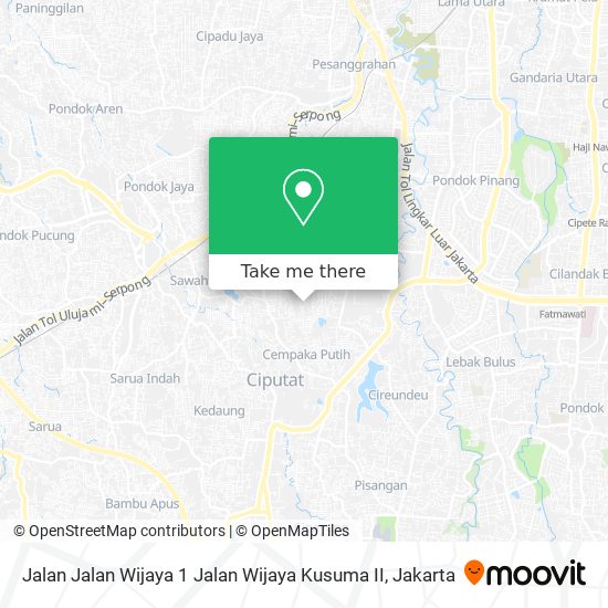 Jalan Jalan Wijaya 1 Jalan Wijaya Kusuma II map