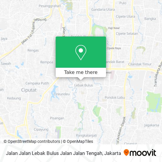 Jalan Jalan Lebak Bulus Jalan Jalan Tengah map