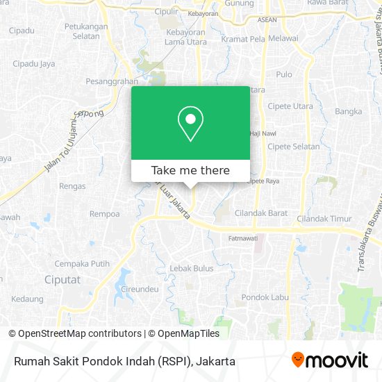 Rumah Sakit Pondok Indah (RSPI) map