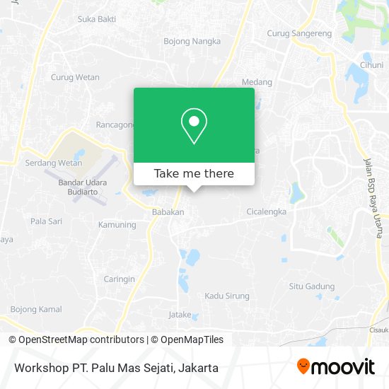 Workshop PT. Palu Mas Sejati map