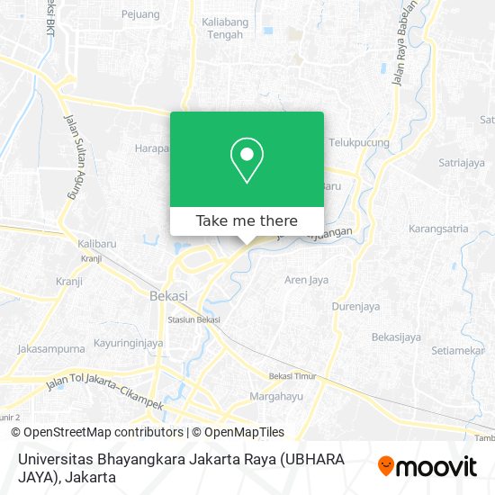 Universitas Bhayangkara Jakarta Raya (UBHARA JAYA) map