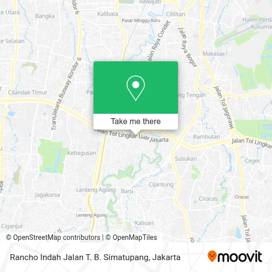 Rancho Indah Jalan T. B. Simatupang map