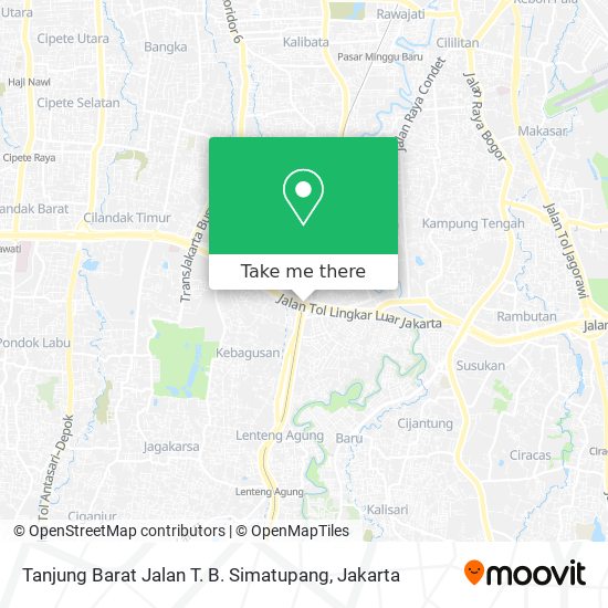 Tanjung Barat Jalan T. B. Simatupang map