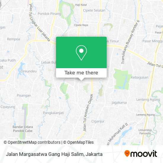 Jalan Margasatwa Gang Haji Salim map