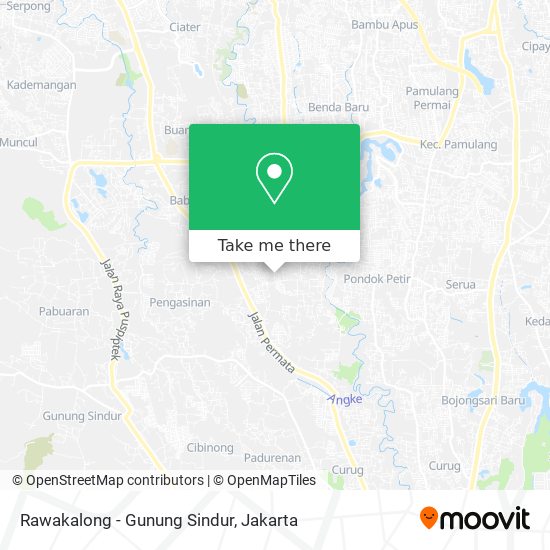 Rawakalong - Gunung Sindur map