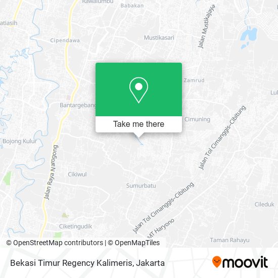 Bekasi Timur Regency Kalimeris map