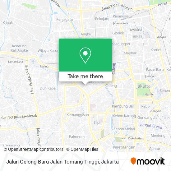 Jalan Gelong Baru Jalan Tomang Tinggi map