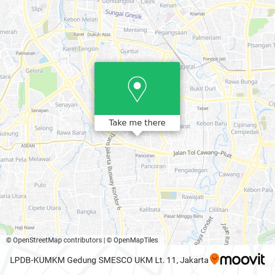 LPDB-KUMKM Gedung SMESCO UKM Lt. 11 map
