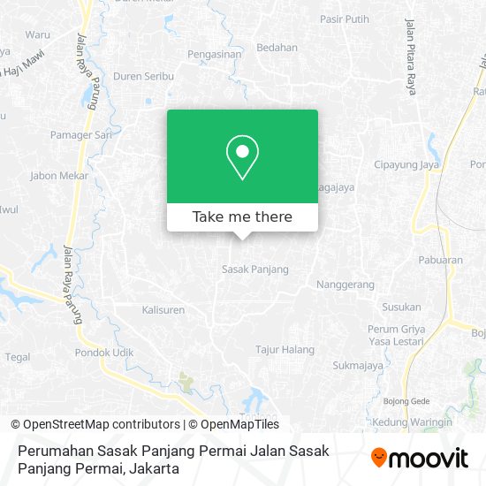 Perumahan Sasak Panjang Permai Jalan Sasak Panjang Permai map