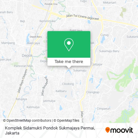 Komplek Sidamukti Pondok Sukmajaya Permai map