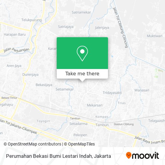 Perumahan Bekasi Bumi Lestari Indah map