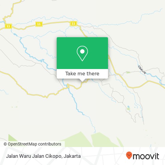 Jalan Waru Jalan Cikopo, Megamendung map