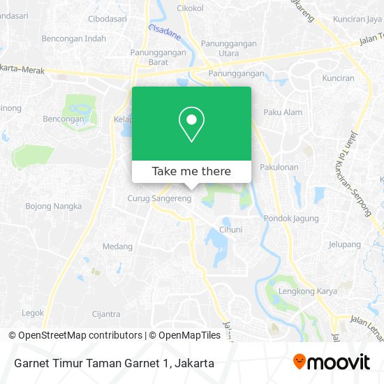 Garnet Timur Taman Garnet 1 map