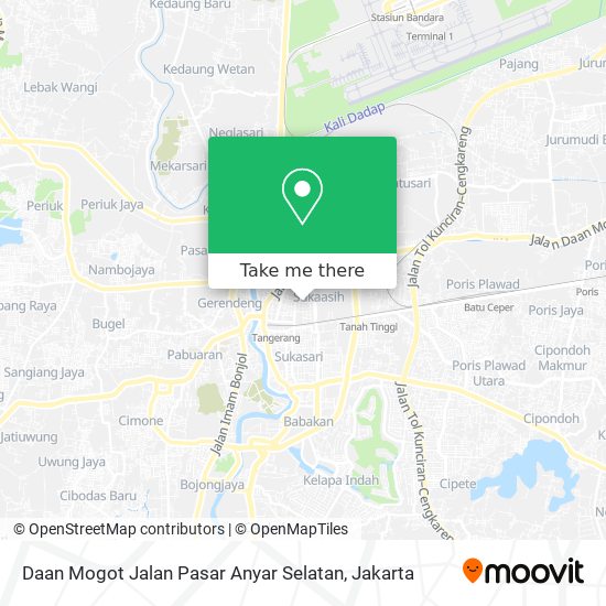 Daan Mogot Jalan Pasar Anyar Selatan map