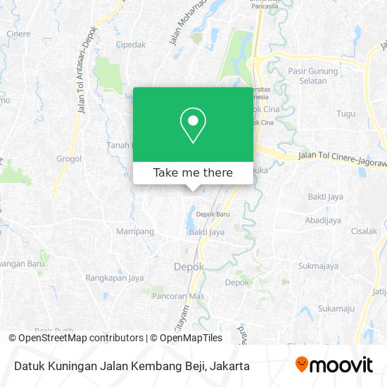 Datuk Kuningan Jalan Kembang Beji map