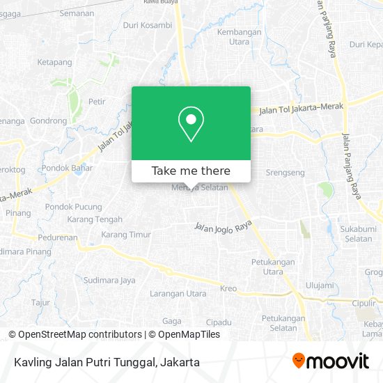 Kavling Jalan Putri Tunggal map