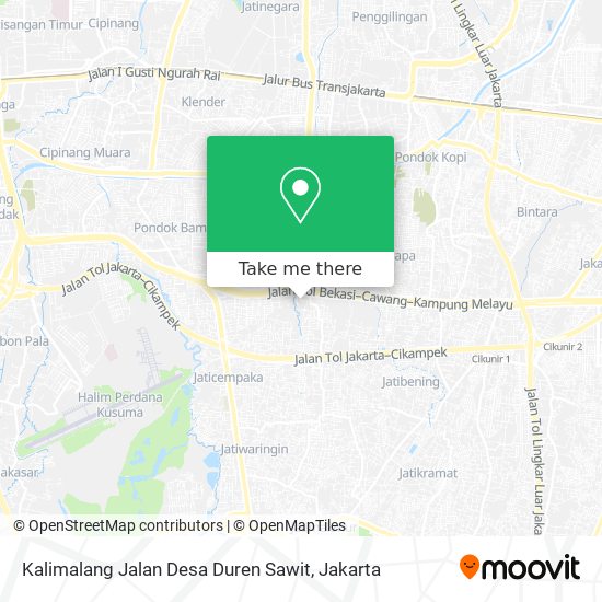 Kalimalang Jalan Desa Duren Sawit map