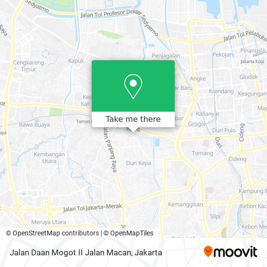 Jalan Daan Mogot II Jalan Macan map
