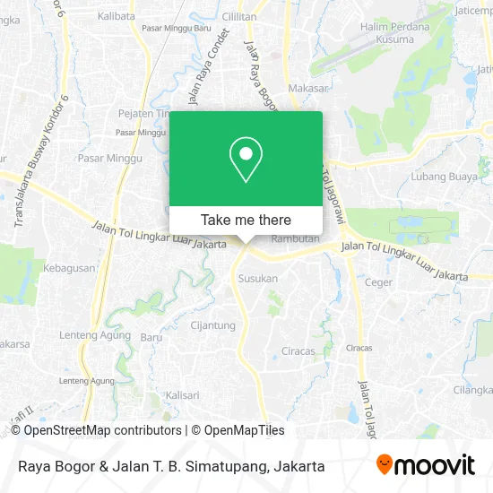 Raya Bogor & Jalan T. B. Simatupang map