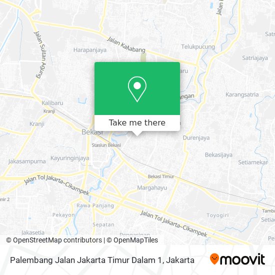 Palembang Jalan Jakarta Timur Dalam 1 map