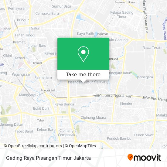 Gading Raya Pisangan Timur map