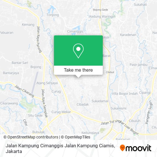 Jalan Kampung Cimanggis Jalan Kampung Ciamis map