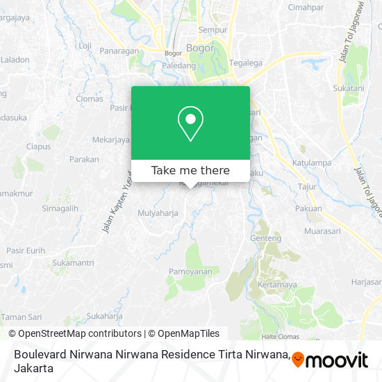 Boulevard Nirwana Nirwana Residence Tirta Nirwana map