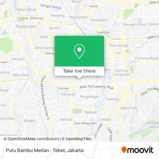 Putu Bambu Medan - Tebet map